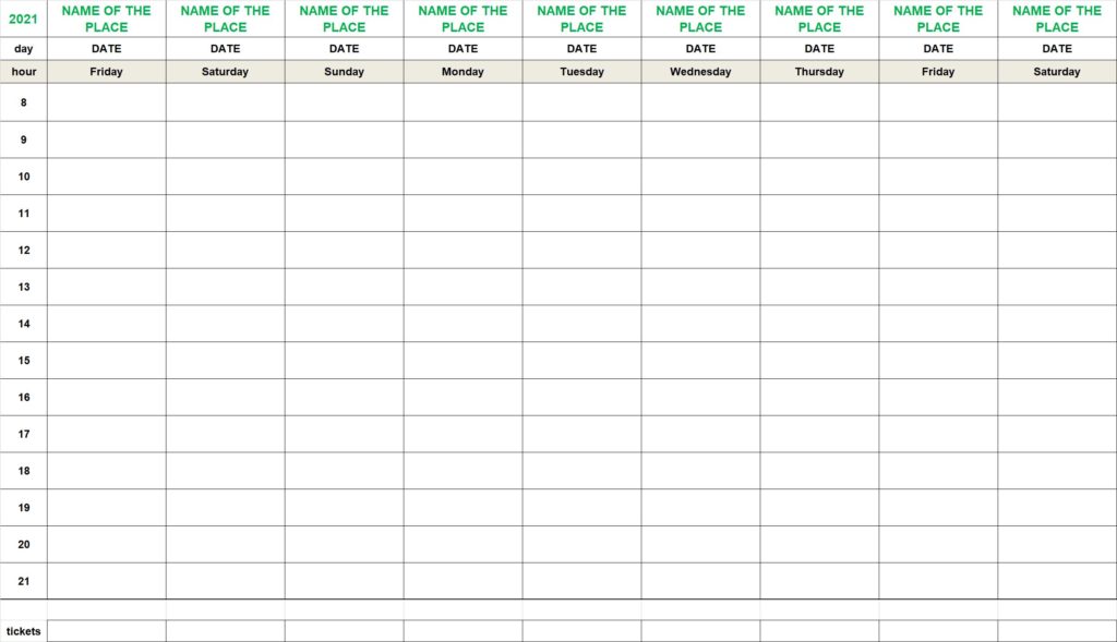 table, excel, spreadsheet, travel itinerary