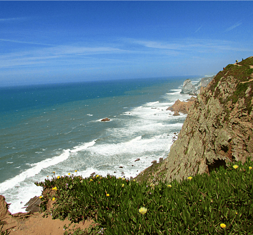 view on the ocean and cliffs inCabo da Roca