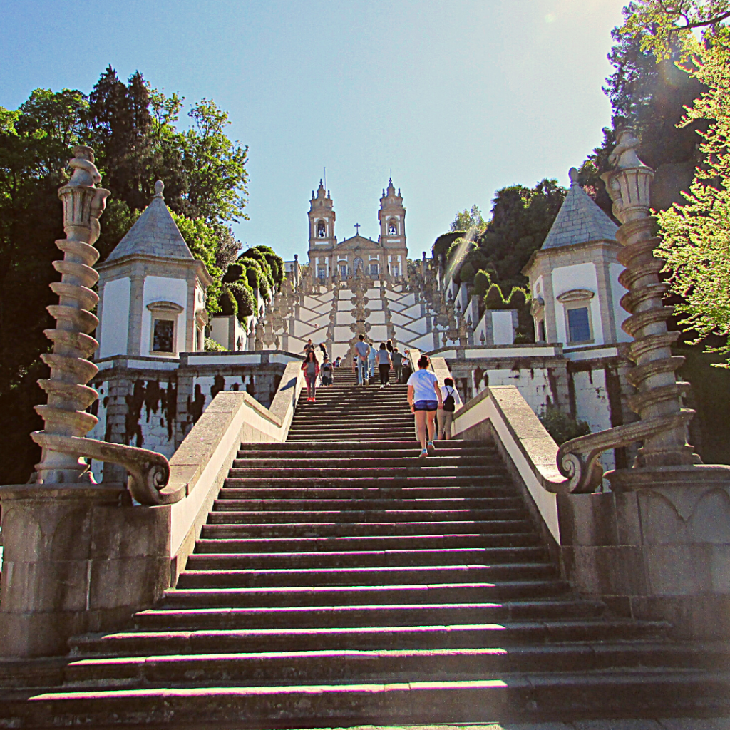 big stairway to Bom Jesus in Braga, Portugal