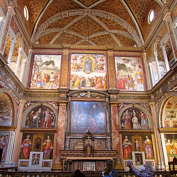 fresco, church, interieur, Milano, Italy
