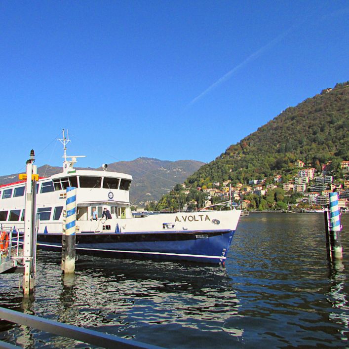 boat on Lake Como, Italy