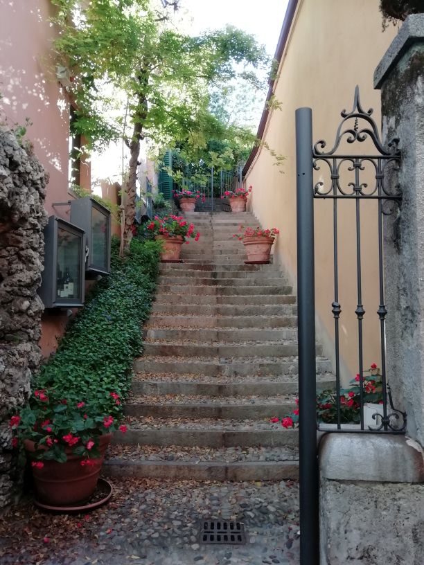 stairs, entrance, bellagio, italy