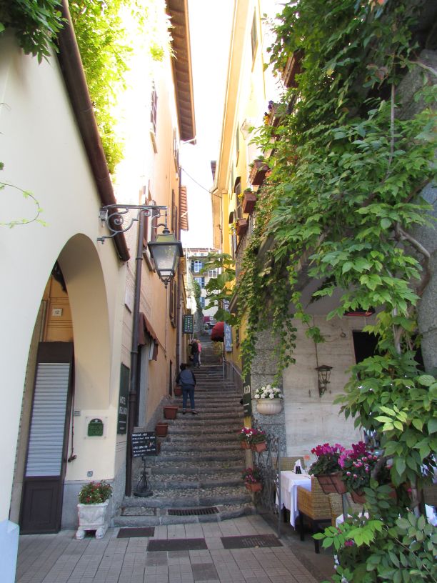 stairs, street, bellagio, italy