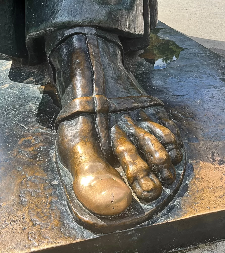 statue, foot, thumb, luck, split, croatia