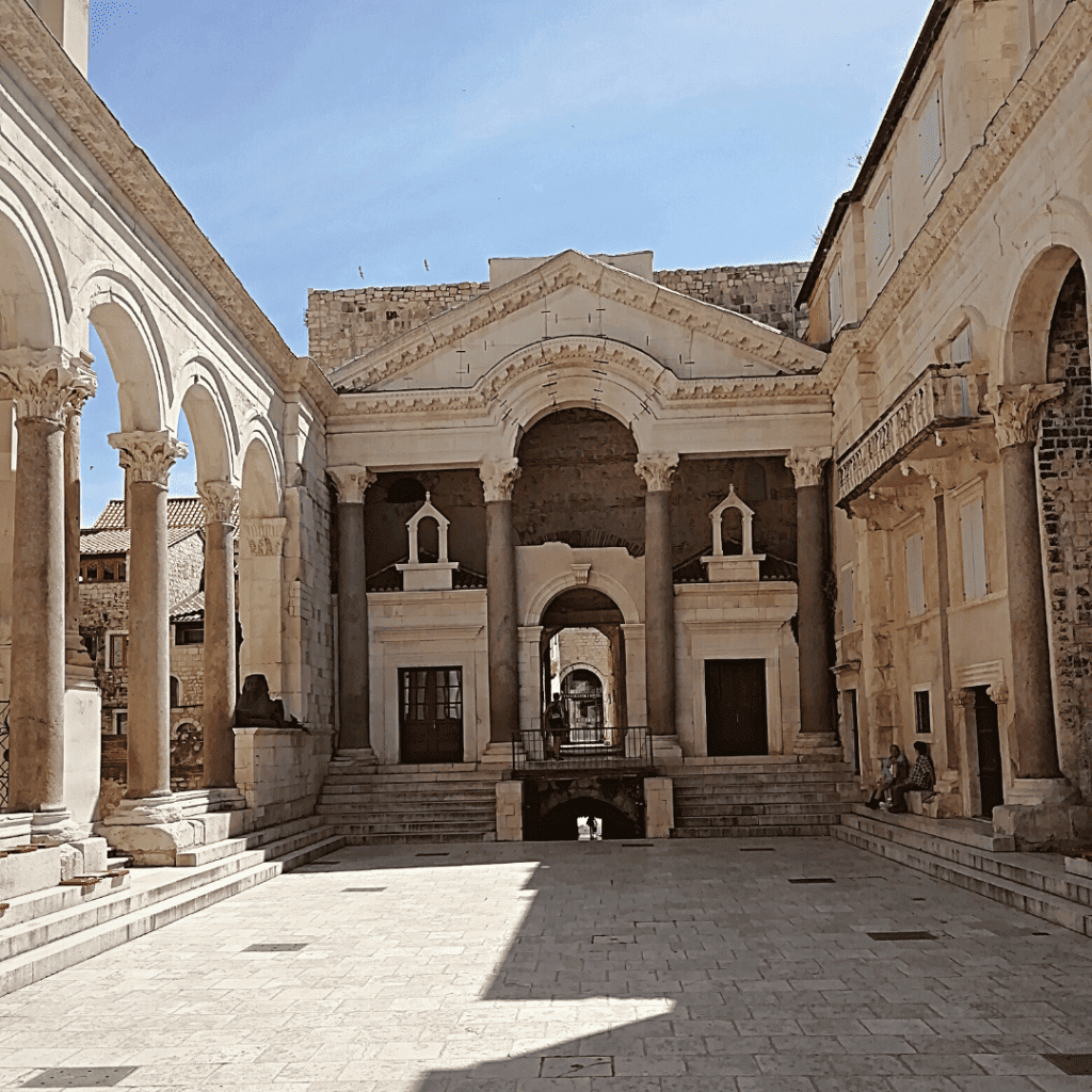 peristil, square, roman palace, Split, croatia