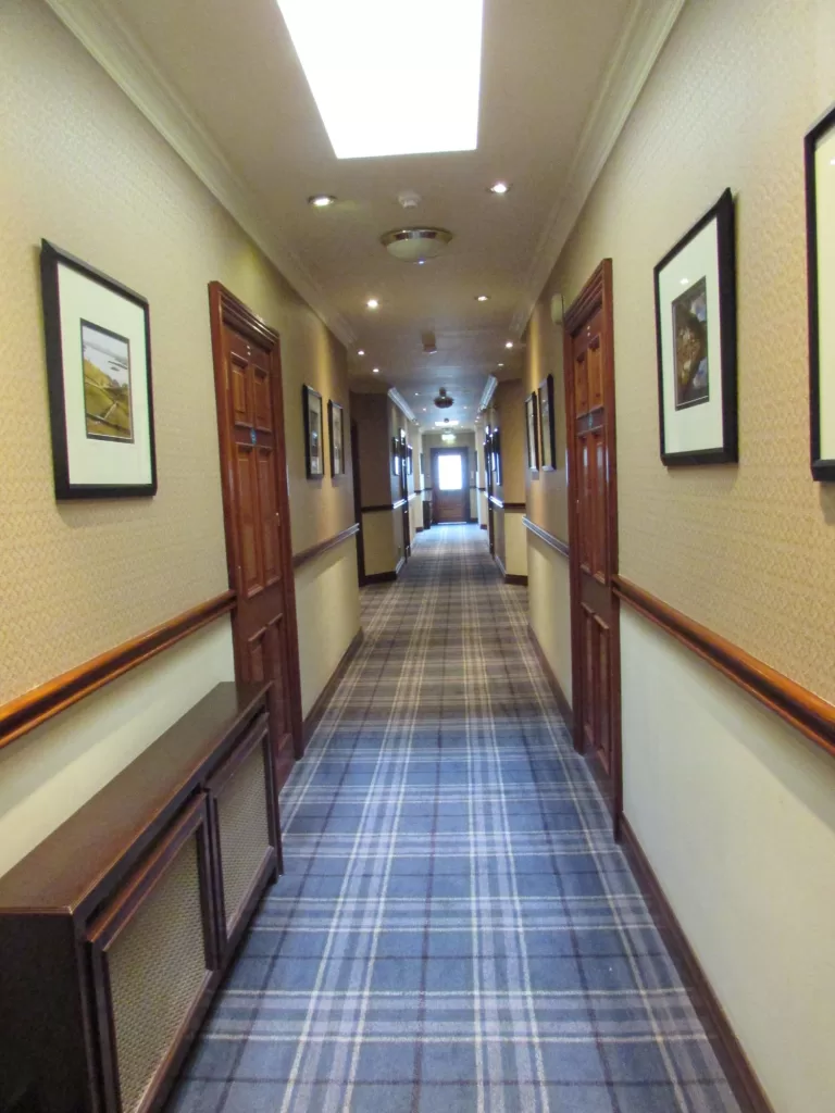 hotel corridor, accommodation