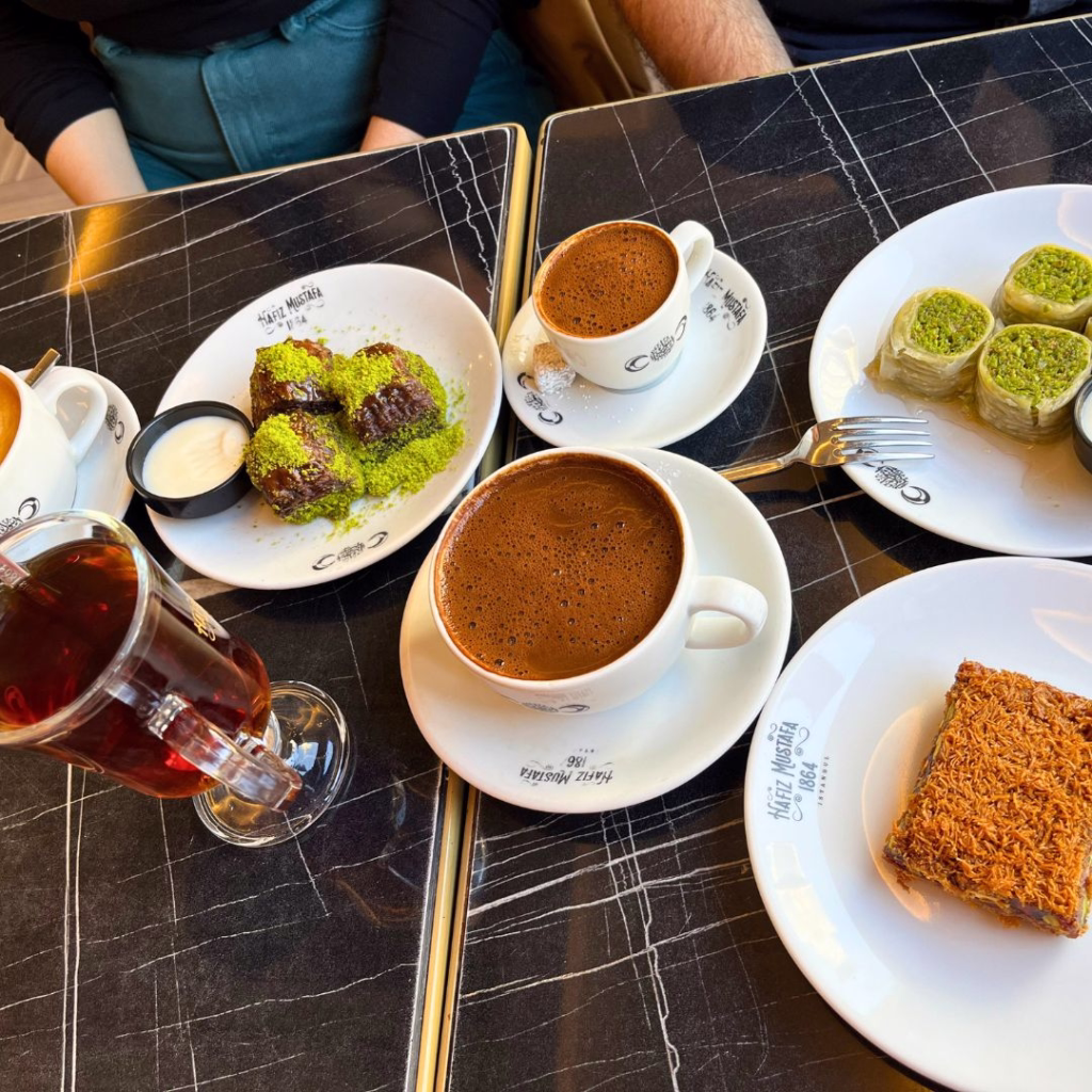Coffee and sweets in Istanbul