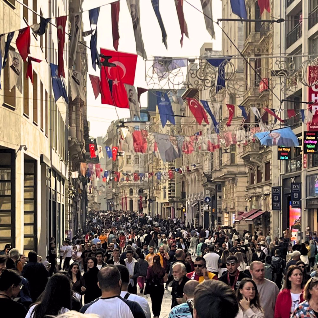 Istiklal Avenue the bussiest street in Istanbul